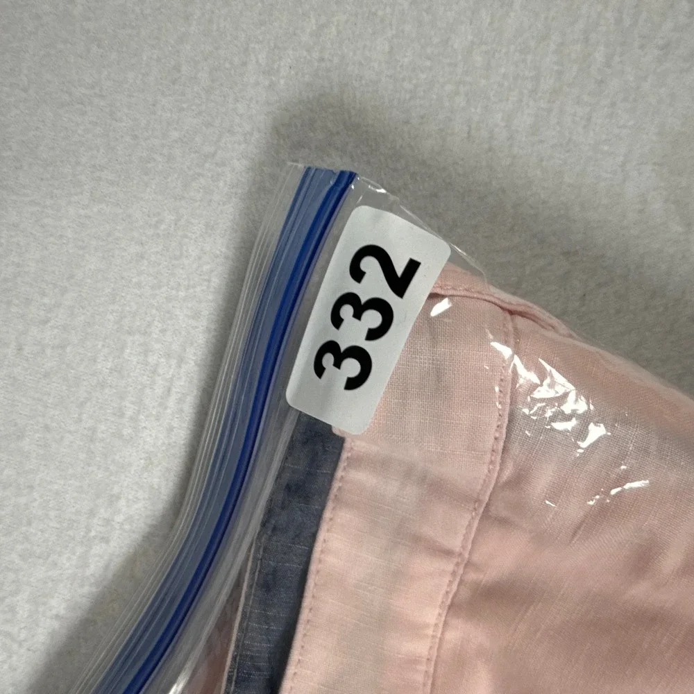 Faherty Shorts Mens 36 Pink Linen Coastal Garment Dyed 9 Inseam Summer Beach New